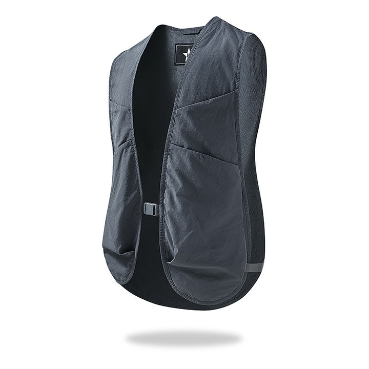 Unisex Leichte Utility-Weste mit Mesh-Rücken und Mehrfachfronttaschen – Marzano