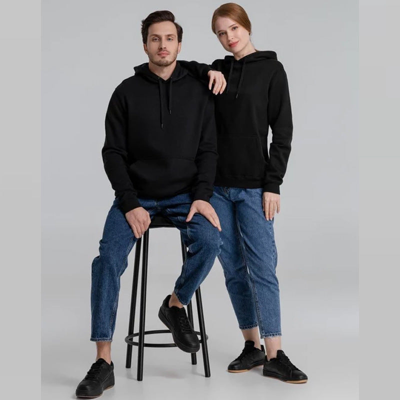 Unisex nan minimalistischer Heavyweight Kapuzenpullover aus French‑Terry mit verdeckter Kängurutasche und schmaler Silhouette Echo Archiv