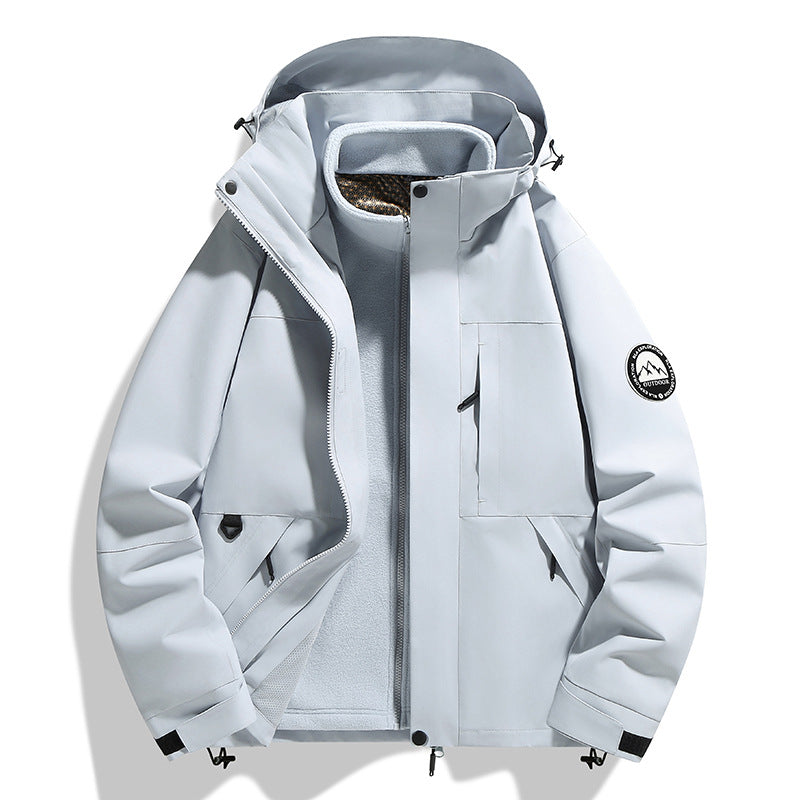 Damen zweilagige Softshell-Outdoorjacke mit herausnehmbarer Fleece-Innenjacke und Kapuze Echo Archiv