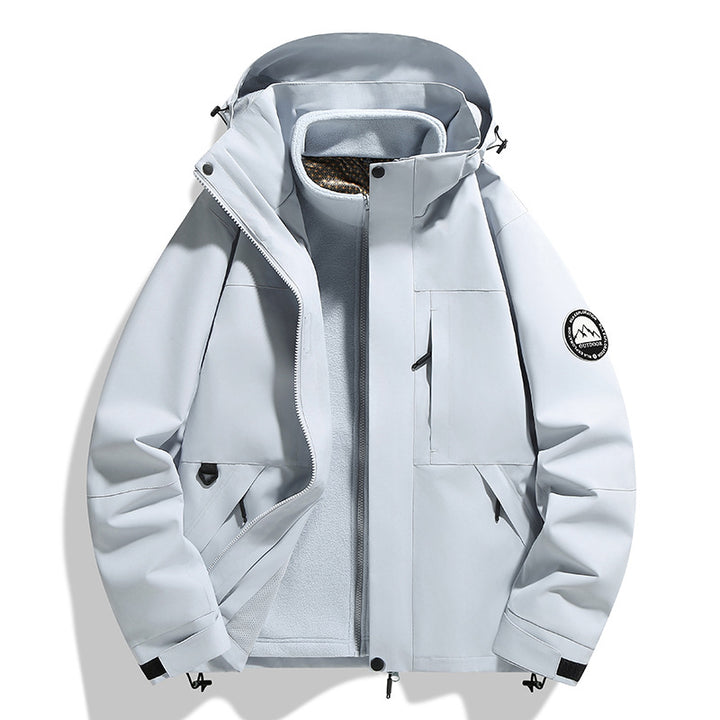 Damen zweilagige Softshell-Outdoorjacke mit herausnehmbarer Fleece-Innenjacke und Kapuze Echo Archiv