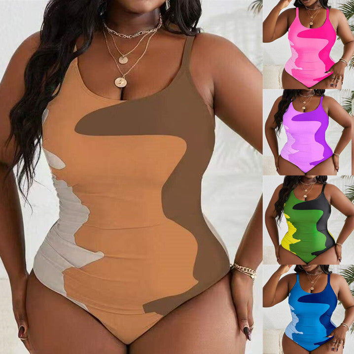 Damen Einteiler Badeanzug mit modernem Camouflage-Design Echo Archiv