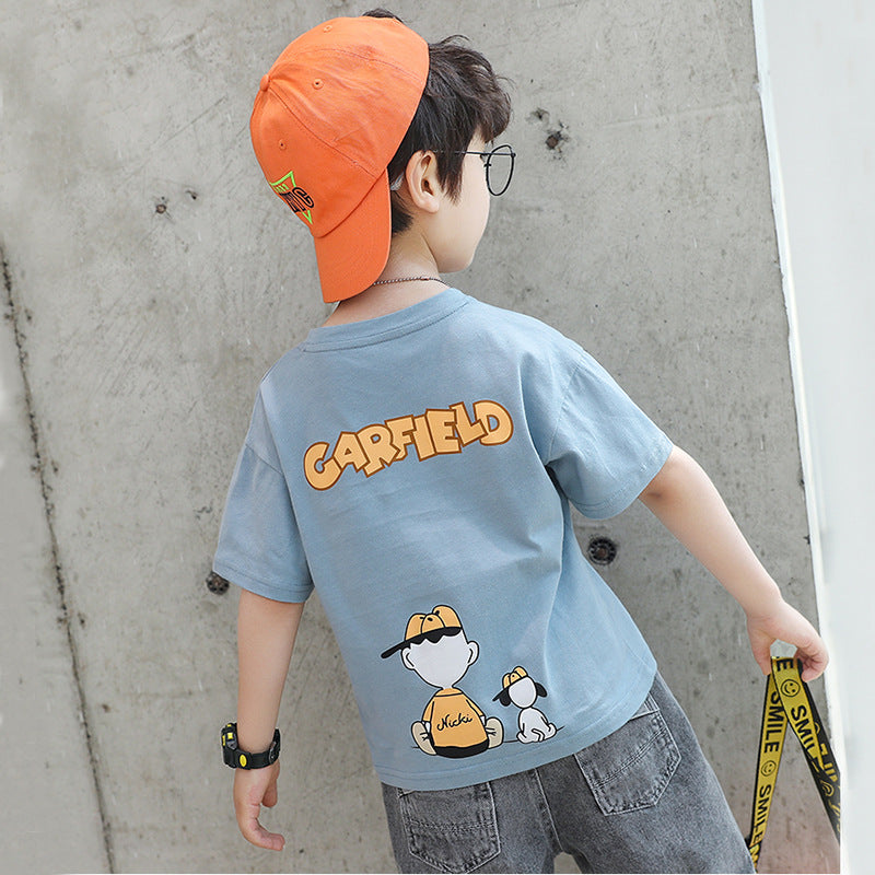 Jungen Baumwoll-T-Shirt mit coolem Cartoon-Design Echo Archiv