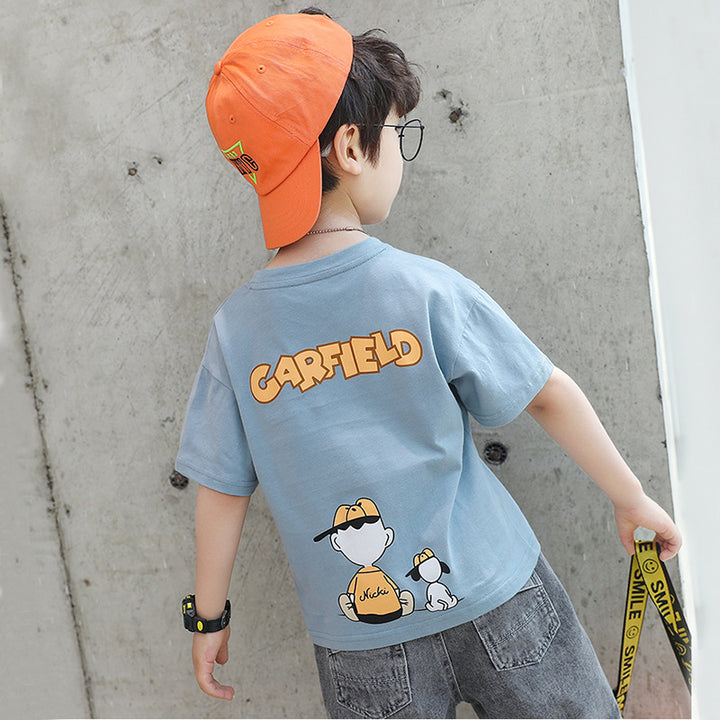 Jungen Baumwoll-T-Shirt mit coolem Cartoon-Design Echo Archiv