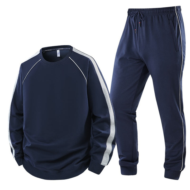 Herren Freizeit-Trainingsanzug-Set aus weichem Jersey mit Raglanärmeln & elastischem Kordelbund Echoarchiv