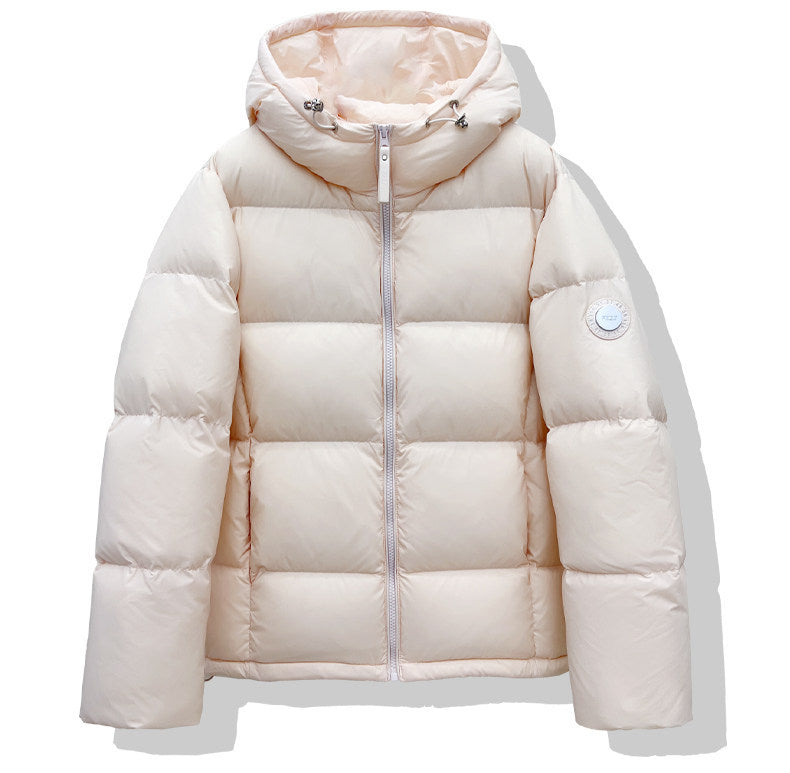 Damen Kurz-Pufferjacke mit XXL-Kapuze und quadratischer Steppung Echo Archiv