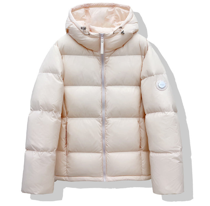 Damen Kurz-Pufferjacke mit XXL-Kapuze und quadratischer Steppung Echo Archiv