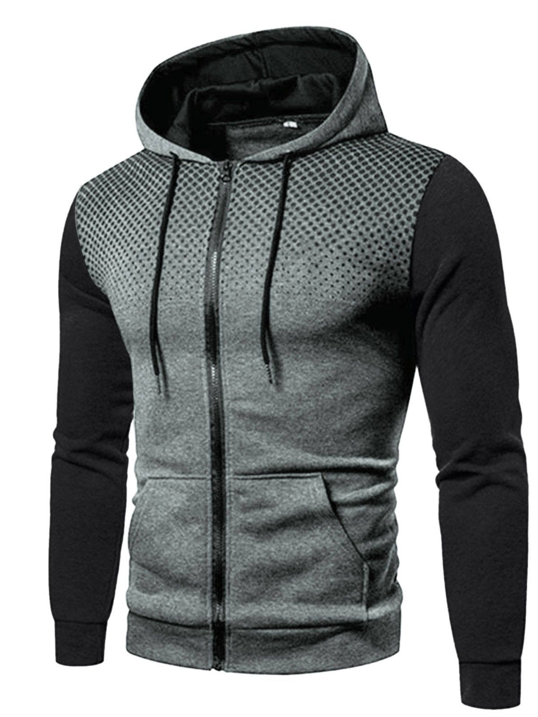 Herren sportliche Kapuzenjacke mit kontrastierenden Einsätzen Echoarchiv