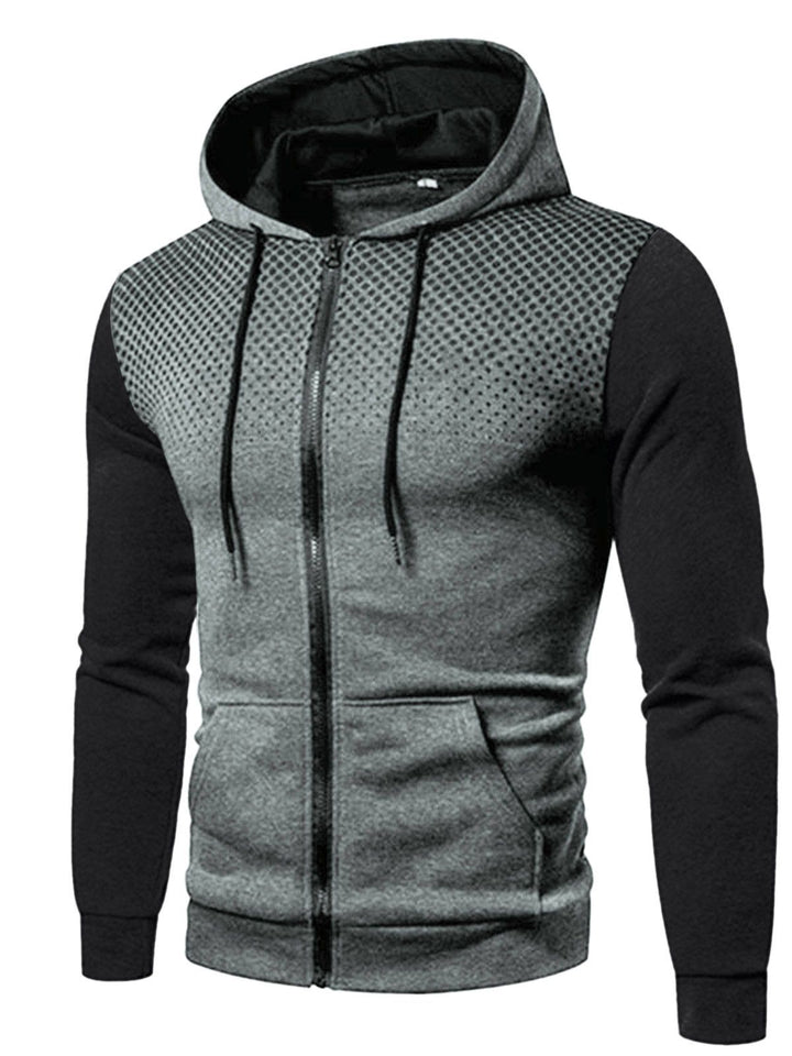 Herren sportliche Kapuzenjacke mit kontrastierenden Einsätzen Echoarchiv