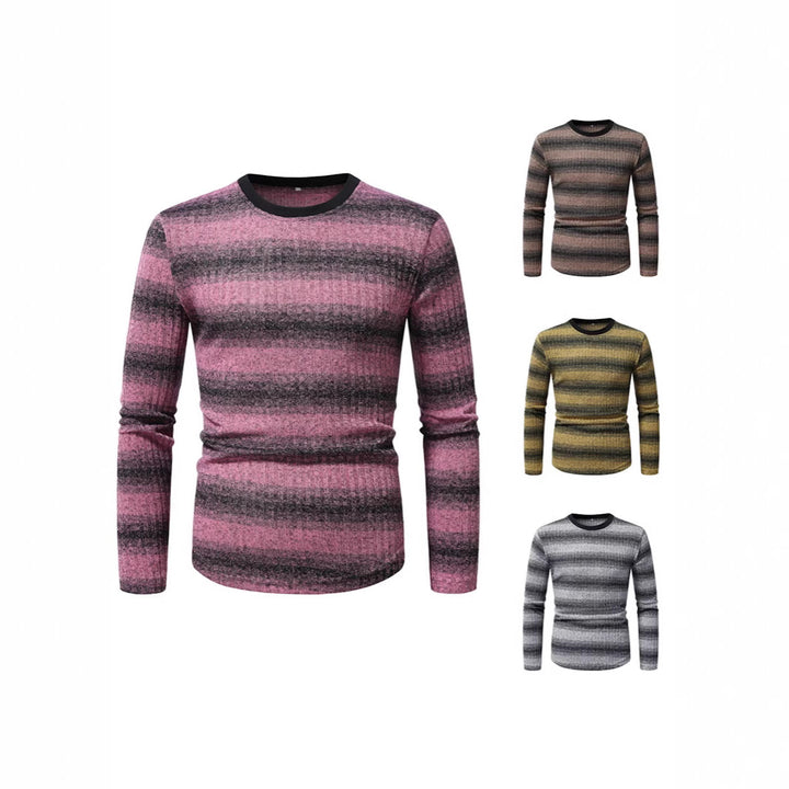 Herren Langarmshirt mit modernem Streifenmuster und komfortablem Schnitt Echoarchiv