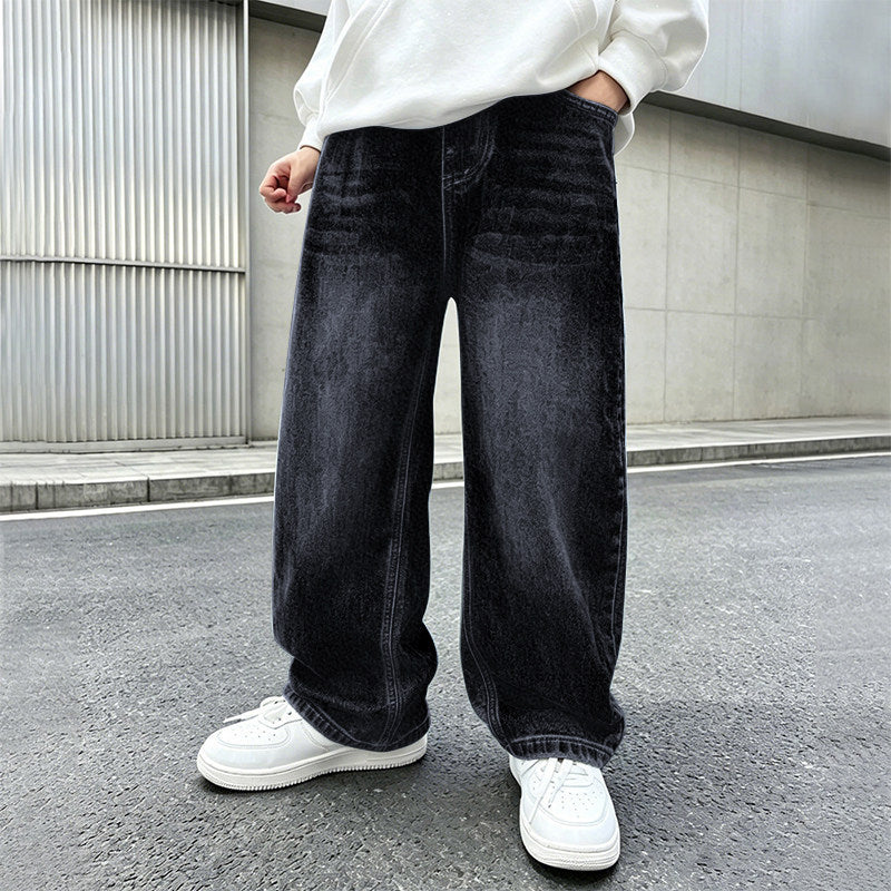 Damen weite Jeanshose mit elastischem Bund und modischem Schnitt Echo Archiv