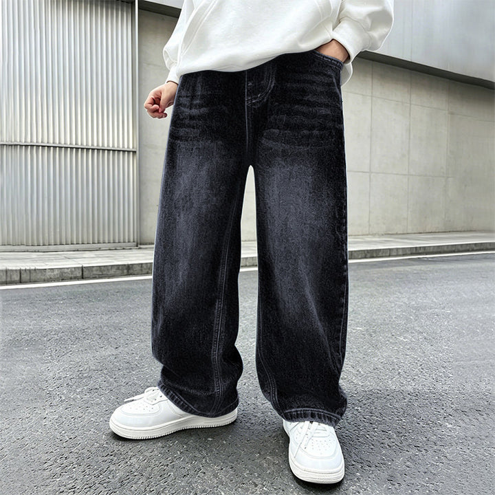 Damen weite Jeanshose mit elastischem Bund und modischem Schnitt Echo Archiv