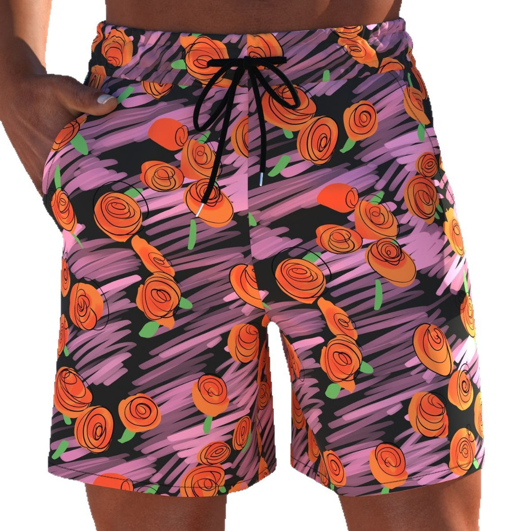 Herren Badeshorts mit modernem Streifen-Design und elastischem Bund Echo Archiv