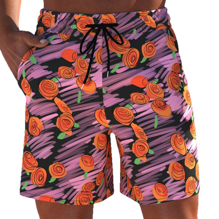 Herren Badeshorts mit modernem Streifen-Design und elastischem Bund Echo Archiv