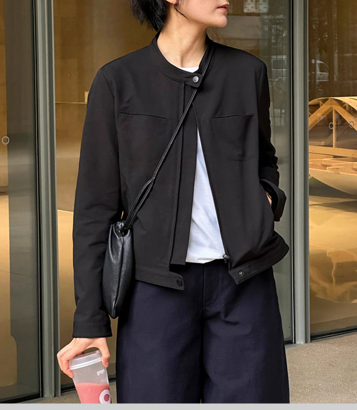 Damen urbane Übergangsjacke mit minimalistischen Details Echoarchiv