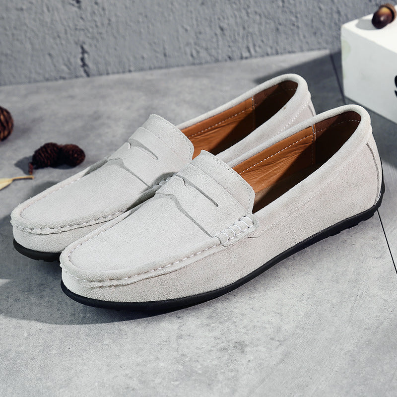 Herren nan eleganter Wildleder-Loafer mit handgenähter Moccasinnaht und rutschfester Gummiprofilsohle Echo Archiv