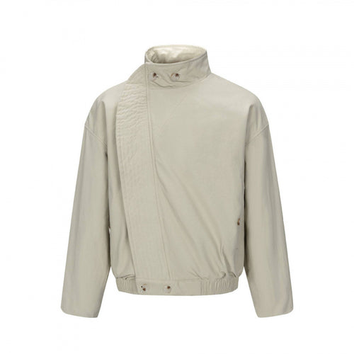 Herren Asymmetrische Kurzjacke mit Stehkragen, gesteppter Frontblende und elastischem Saum Echo Archiv
