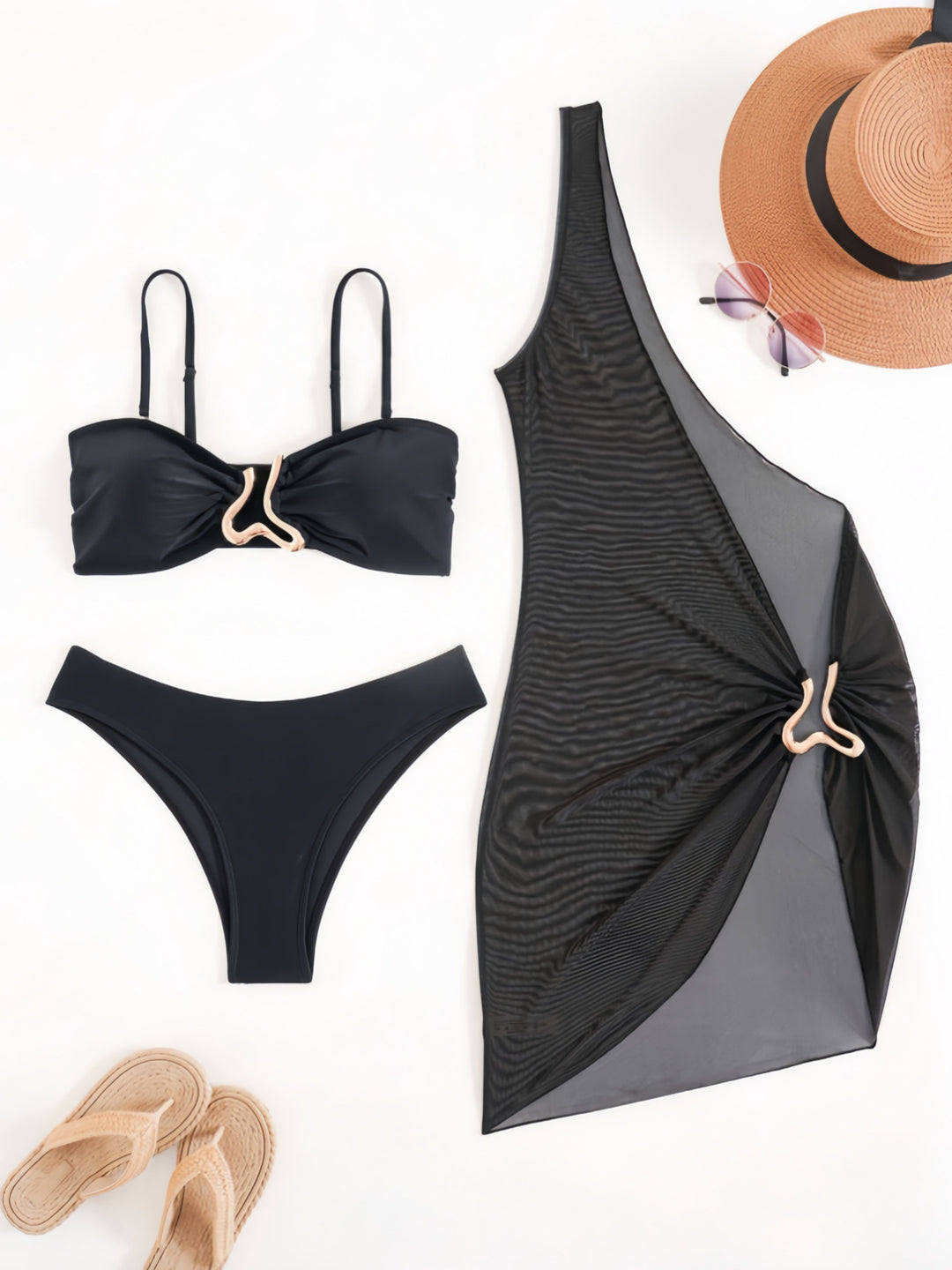 Damen Triangel-Bikini mit innovativem Wickelschnitt und passender Strandrobe Echo Archiv
