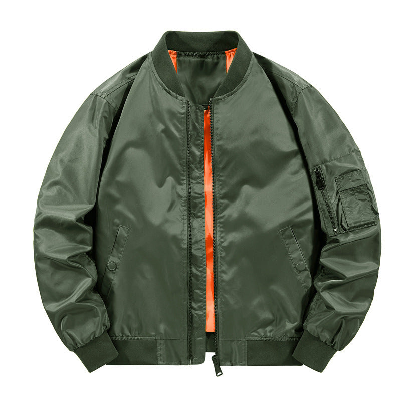Herren Nylon‑Bomberjacke im Fliegerstil mit Ärmeltasche und Rippbündchen Echo Archiv