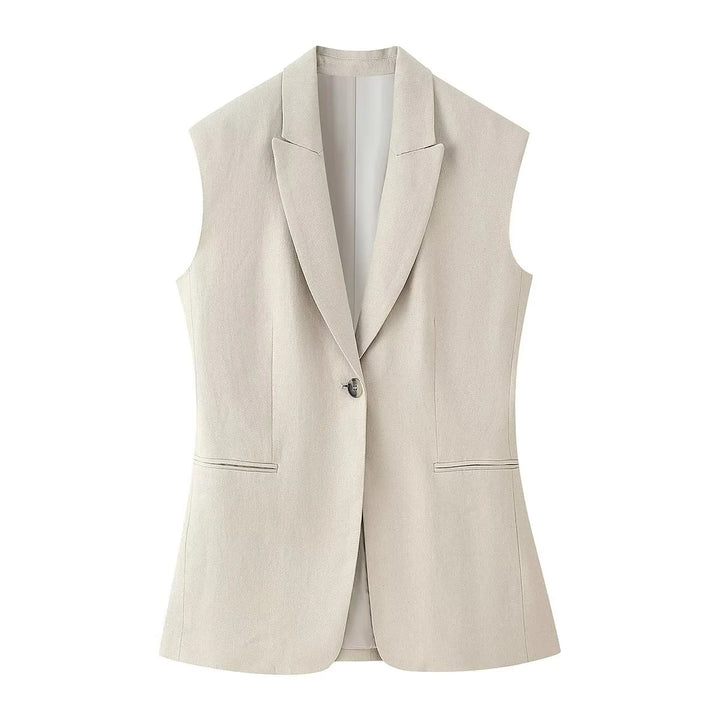 Damen elegante Culotte-Hose mit hoher Taille, Kellerfalten und weitem geradem Bein – Avélisse