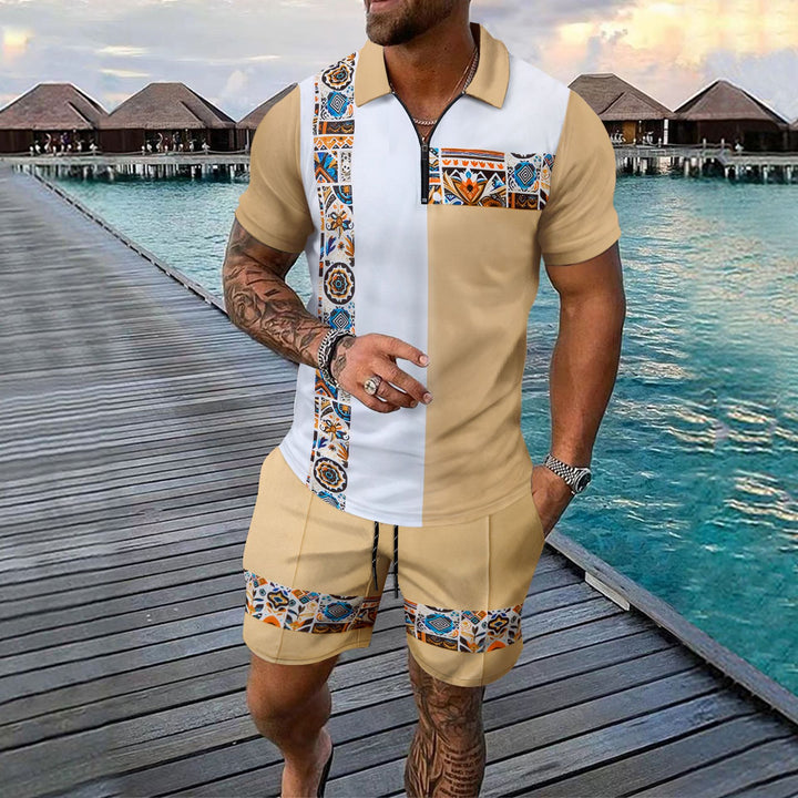 Herren Freizeit-Shirt und Shorts Set Echoarchiv
