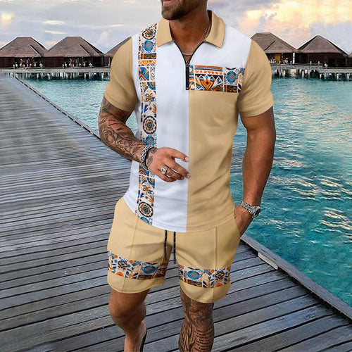 Herren Freizeit-Shirt und Shorts Set Echoarchiv