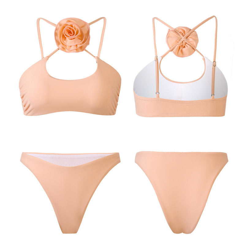 Damen Bikini-Set mit floralem Detail und hohem Beinausschnitt Echo Archiv