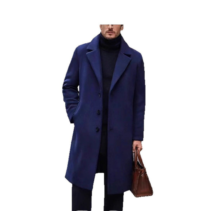 Herren nan eleganter Wollmixmantel mit Reverskragen und geradem Schnitt Echo Archiv