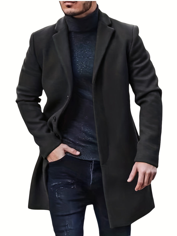 Herren eleganter und moderner Wollmantel Echoarchiv