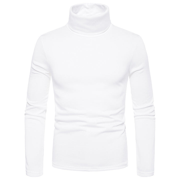 Herren Rollkragenpullover aus weichem Baumwollmix mit körperbetontem Schnitt Echoarchiv
