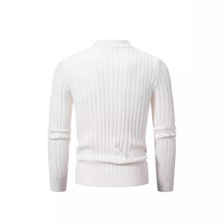 Herren Strickpullover mit Stehkragen und Kabelmuster Echoarchiv