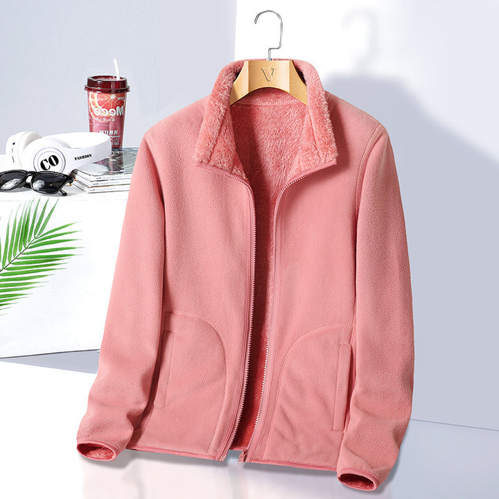 Damen Fleecejacke mit hohem Kragen Echo Archive