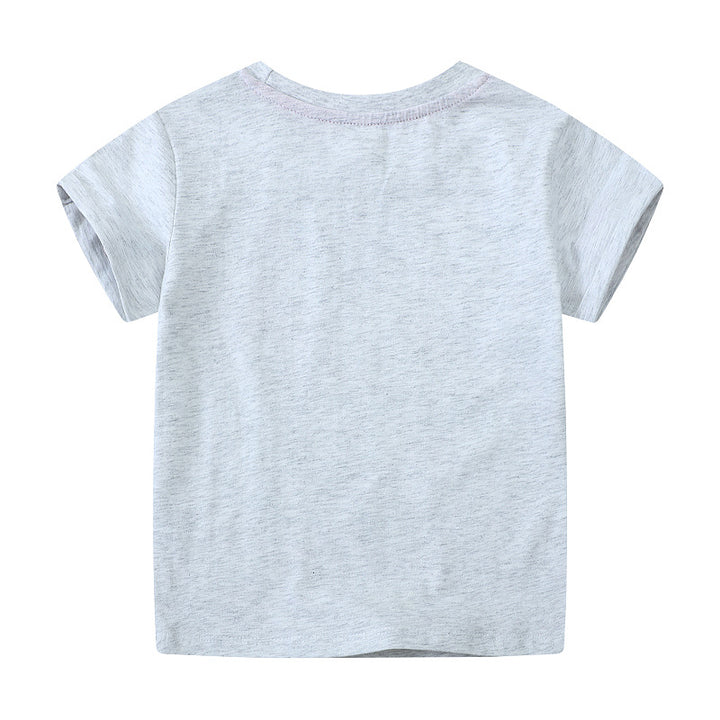 Mädchen T-Shirt mit buntem Einhorn-Design und inspirierendem Schriftzug Echo Archiv