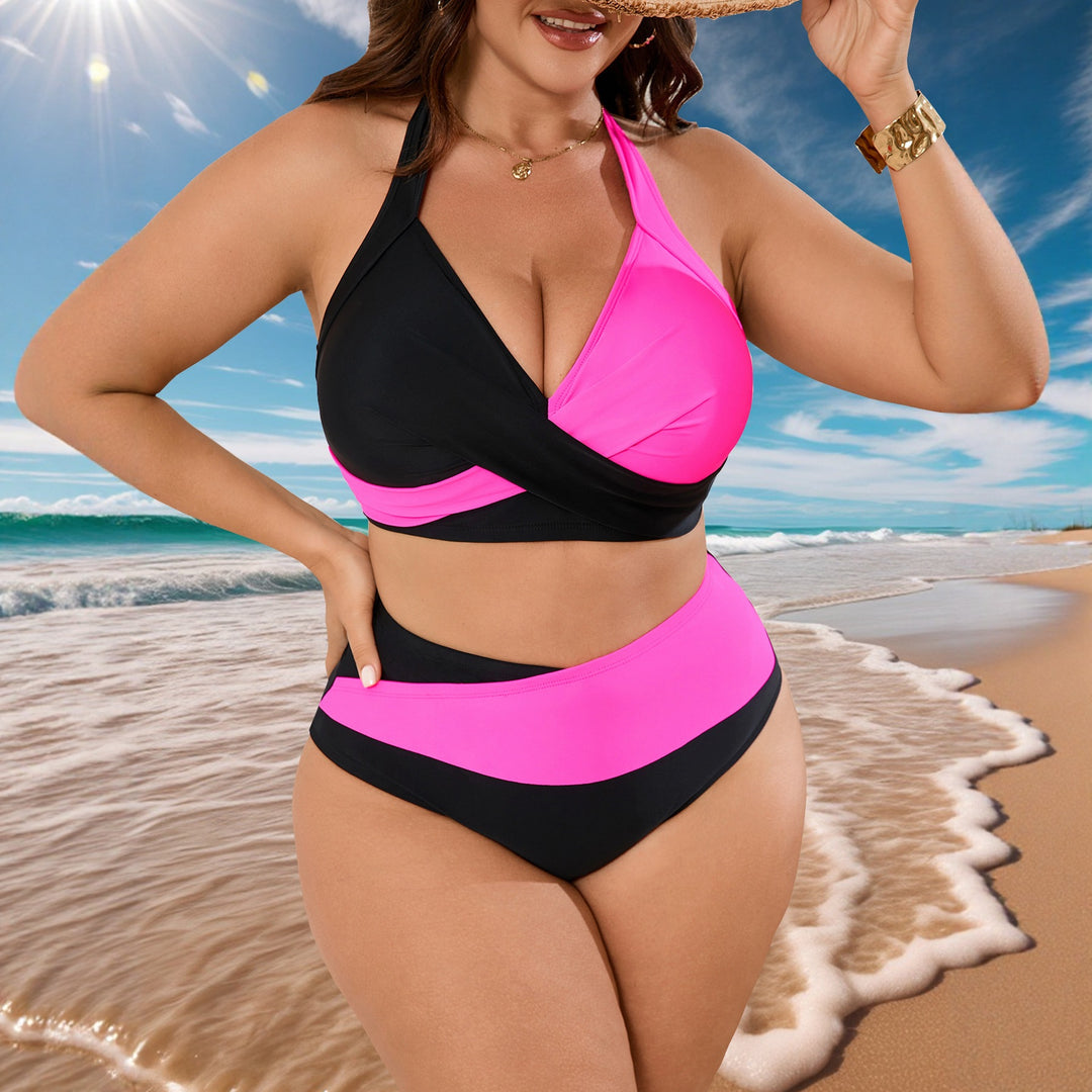 Damen Triangel-Bikini in kontrastierenden Farben Echo Archiv