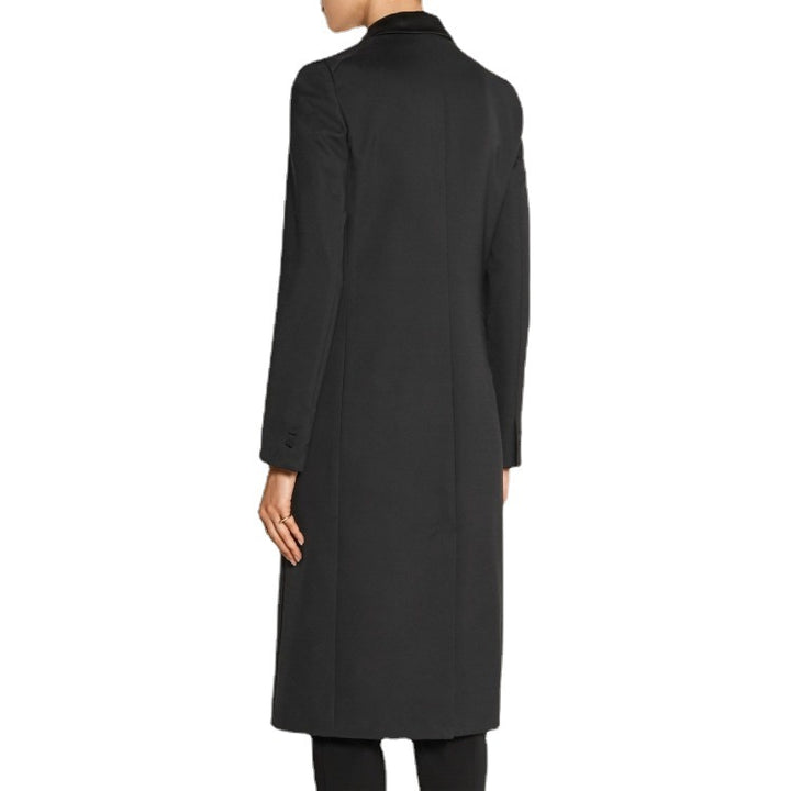 Damen taillierter Longcoat im Smoking‑Look mit Schalkragen Echoarchiv