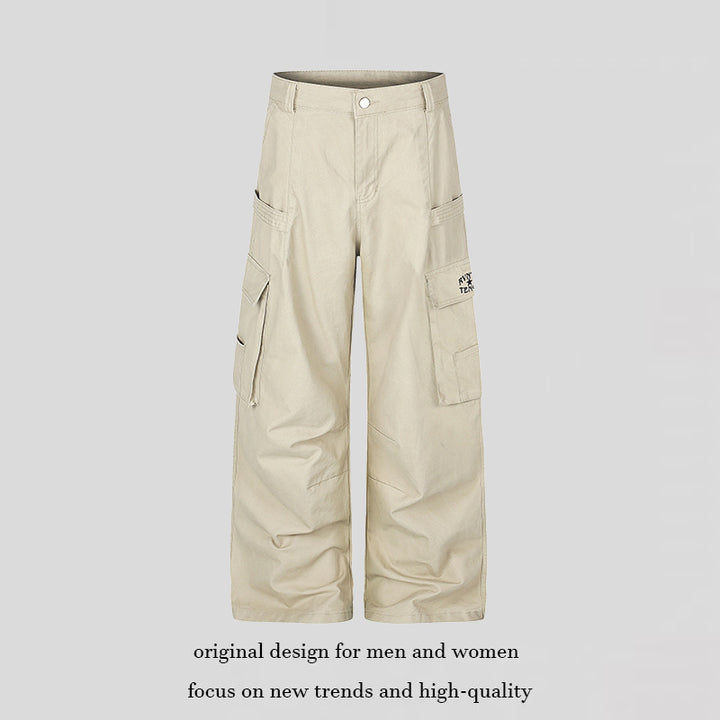Damen Cargo-Hose mit hohem Bund, Multifunktions-Taschen und weitem Culotte-Schnitt Echoarchiv