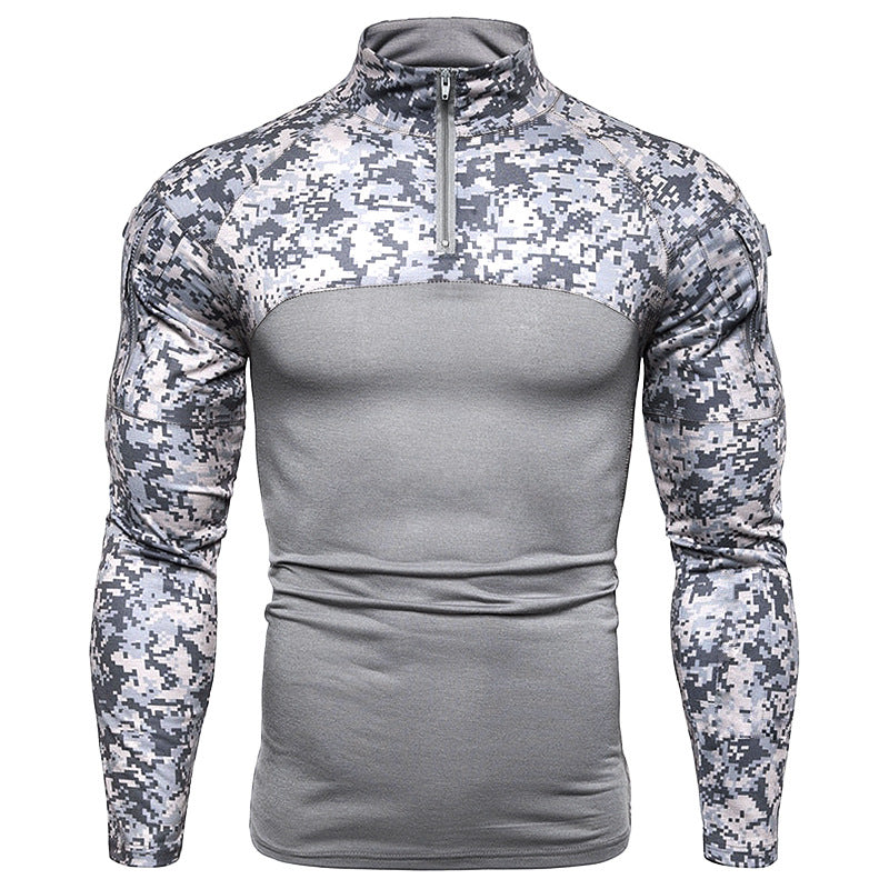 Herren Sportlicher Langarmpullover mit hohem Kragen und Reißverschluss Echoarchiv