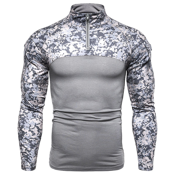 Herren Sportlicher Langarmpullover mit hohem Kragen und Reißverschluss Echoarchiv
