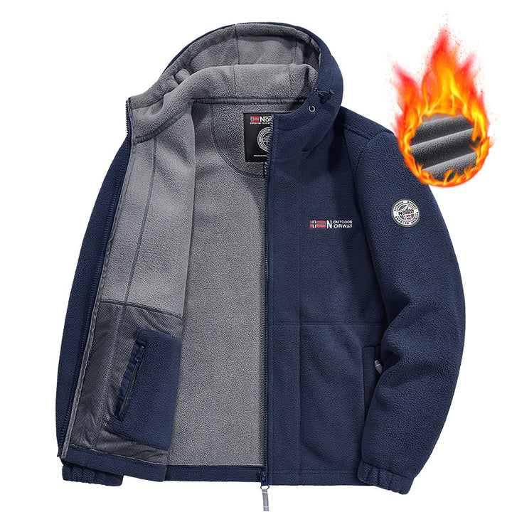 Herren Fleecejacke mit praktischem Kragen Schutz Echo Archive