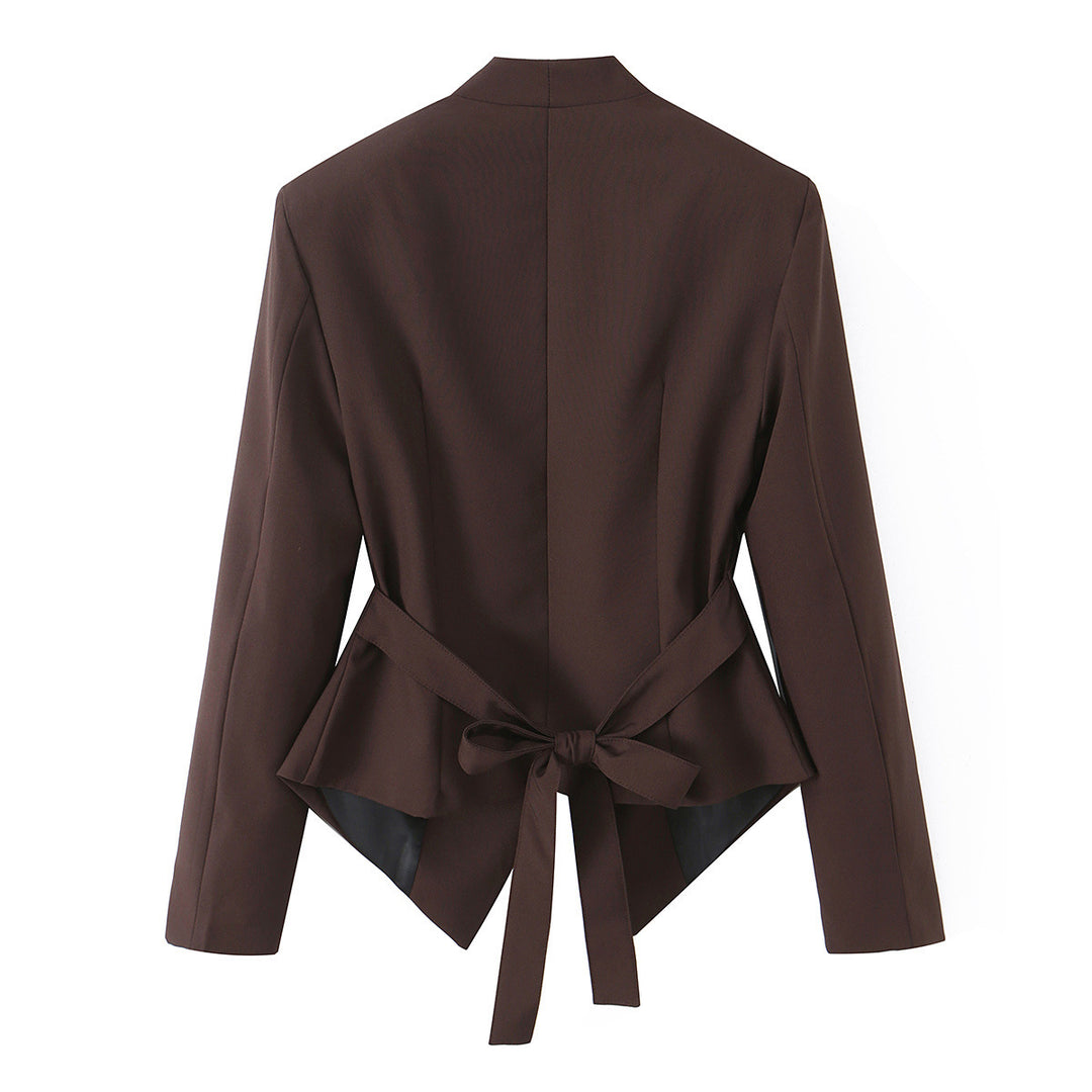 Damen nan taillierter Blazer mit asymmetrischem Saum und Wickeldetail Echo Archiv