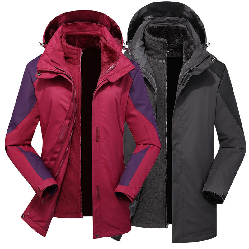 Damen Modulare Softshell-Regenjacke mit herausnehmbarer Fleece-Innenjacke und verstellbarer Kapuze – Célinea