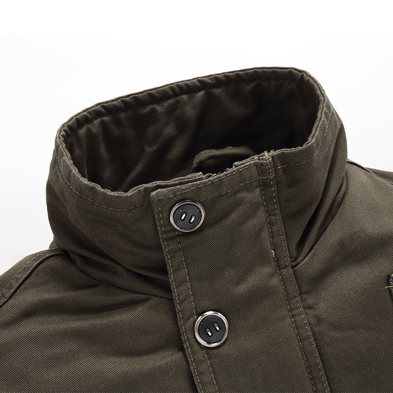 Herren Fieldblouson im Aviator-Look mit Teddyfleece-Futter und Schulterpatten Echoarchiv
