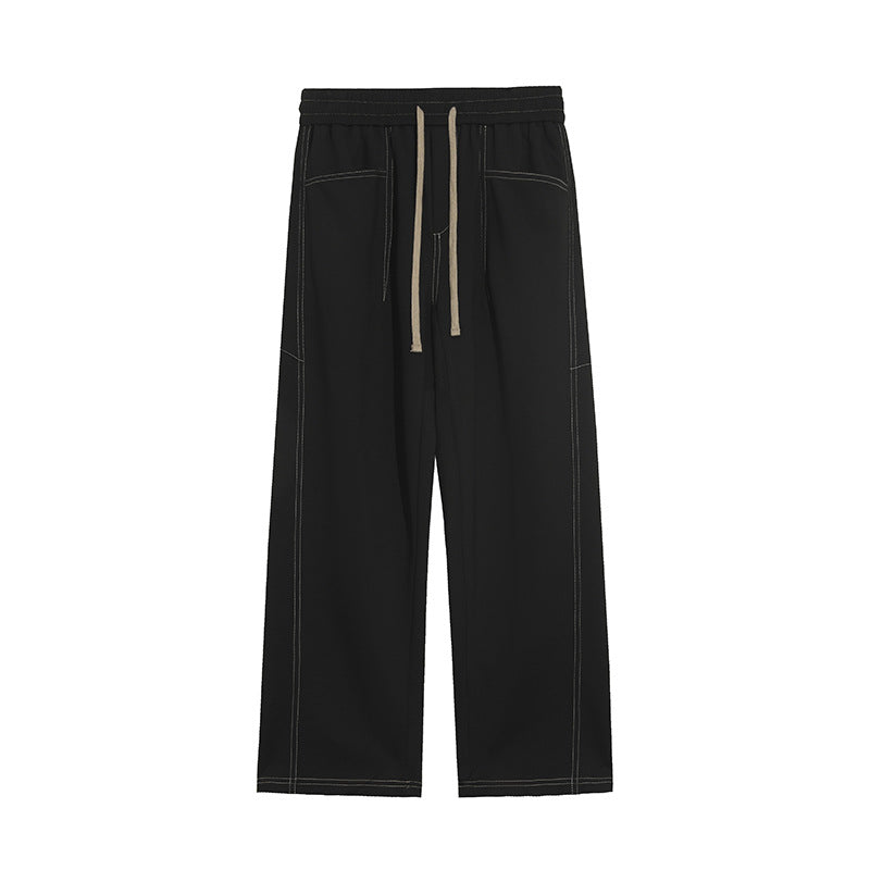 Damen Weite Palazzo‑Hose mit hohem Elastbund & Kordelzug Echoarchiv