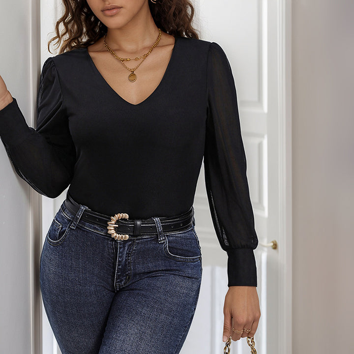 Damen Eleganter Body mit tiefem V-Ausschnitt Echo Archiv