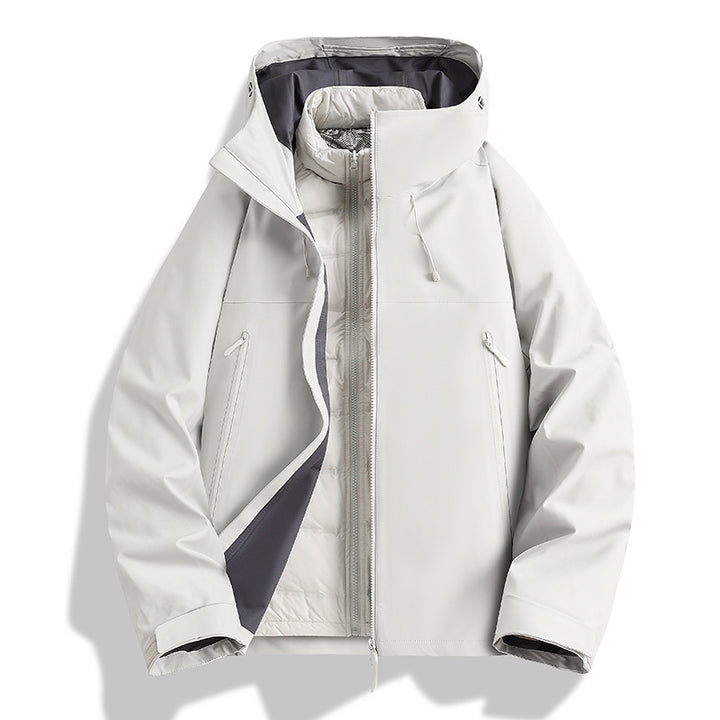 Herren Wasserdichte Softshell-Outdoorjacke mit verstellbarer Kapuze und atmungsaktiver Membran Echoarchiv