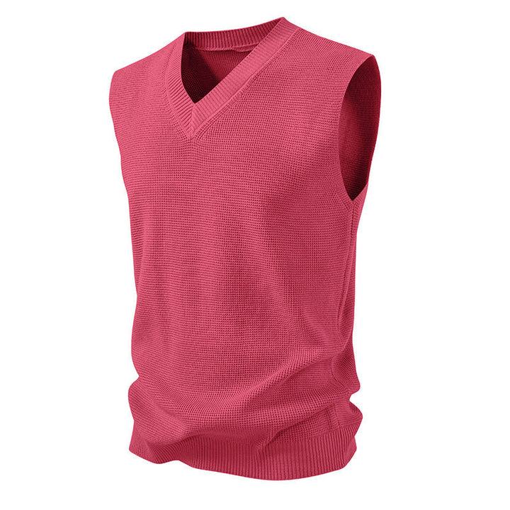 Herren ärmelloser Pullover im strukturierten Design Echoarchiv
