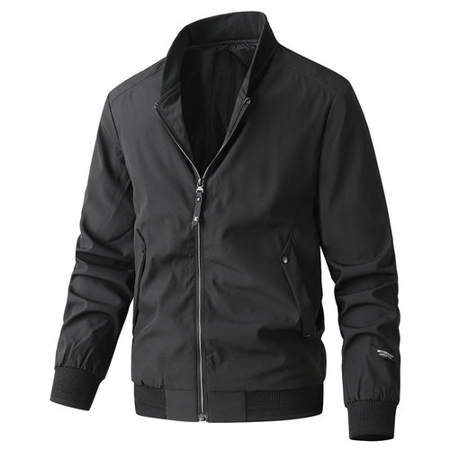 Herren Leichte winddichte Bomberjacke im Aviator‑Look mit Rippbündchen – Brevano
