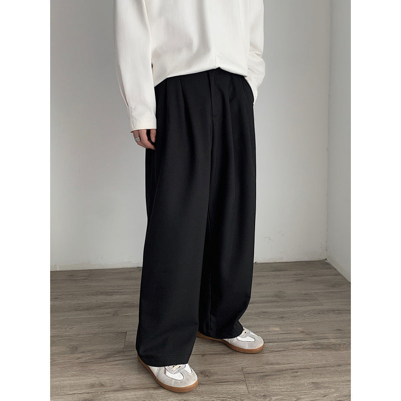 Damen Hochtaillierte weite Bundfalten-Hose mit geradem Bein Echo Archiv