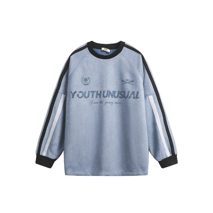 Herren Oversize Sweatshirt im Retro‑Sportstyle mit Kontraststreifen Echoarchiv
