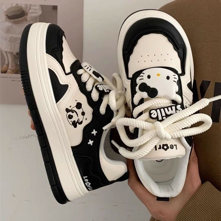 Damen Chunky-Sneaker mit Panda-Motiv, gepolstertem Innenfutter und robuster Profilsohle – Névara