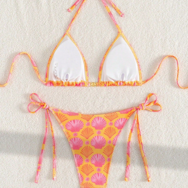 Damen Triangel-Bikini mit Muschel-Print und freundlichem Schnitt Echo Archiv